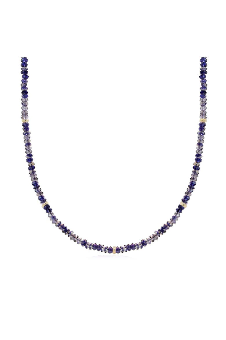 Iolite Bead Necklace, Main, color, lolite