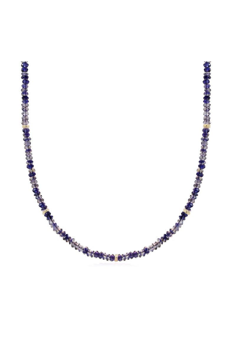 The Lovery Fine Jewelry Iolite Bead Necklace, Main, color, Lolite