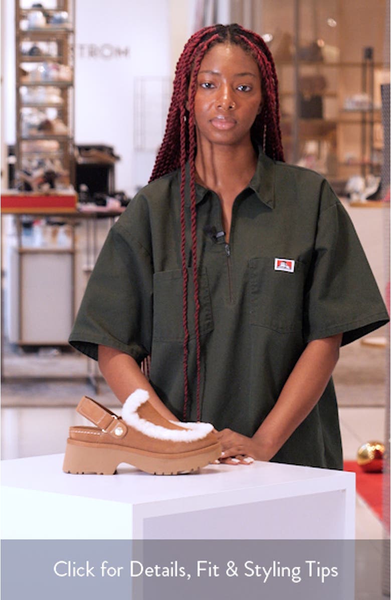 Esmee Genuine Shearling Clog, sales video thumbnail