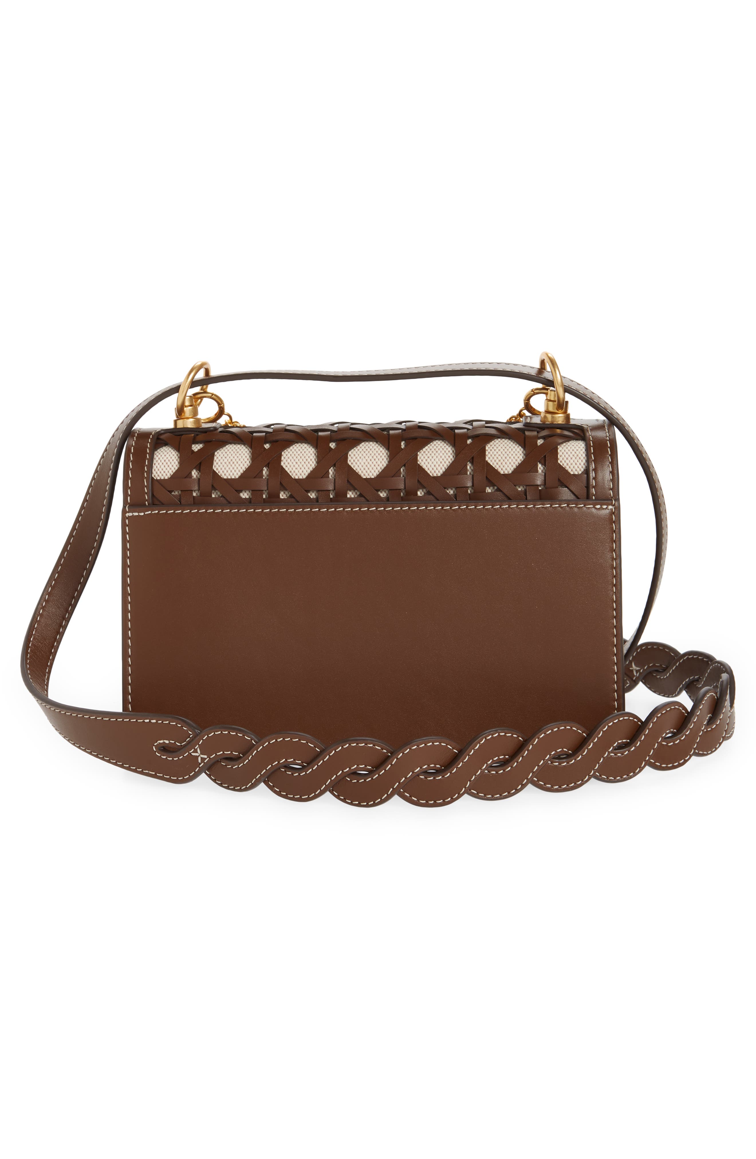 Miller Basketweave Leather Shoulder Bag, Alternate, color, STAR ANISE