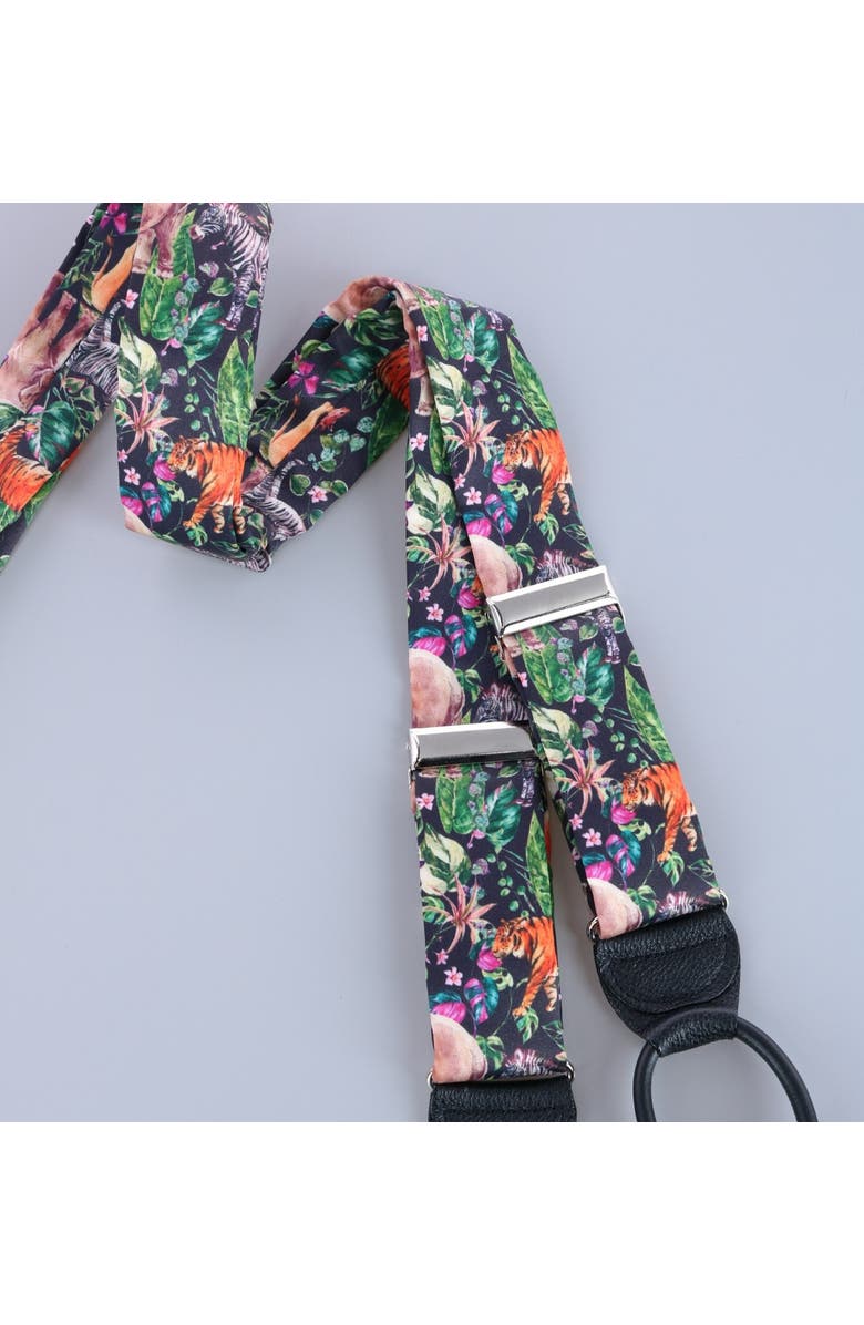 Trafalgar Animal Safari Silk Button End Suspenders, Alternate, color,