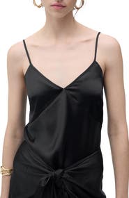 MANGO V-Neck Satin Camisole
