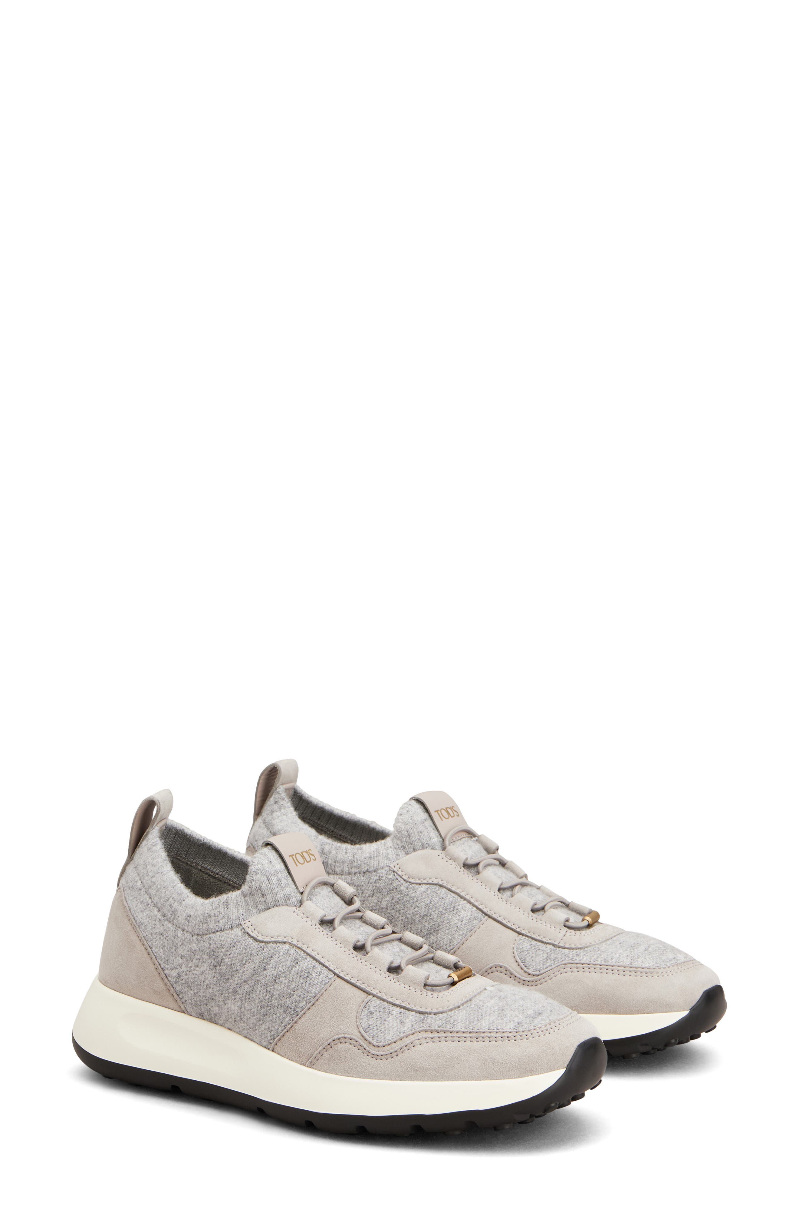 Leather & Textile Sneaker, Main, color, GRIGIO VAPORE