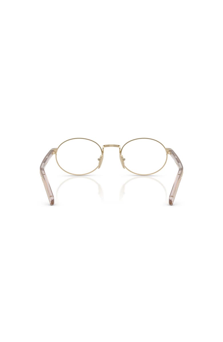 Prada 49mm Oval optical glasses, Alternate, color, Gold