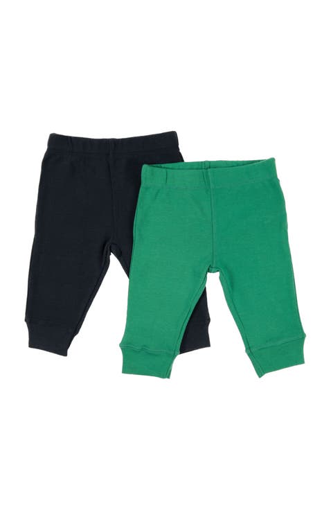 Baby Pants & Leggings Set, Navy Crawling Pant + Colored Legging