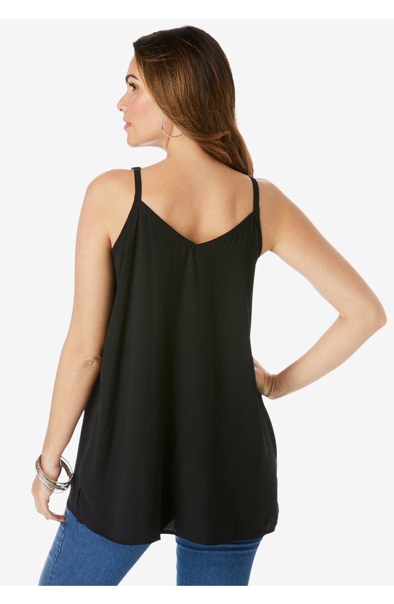 Roaman's V Neck Cami, Alternate, color, White