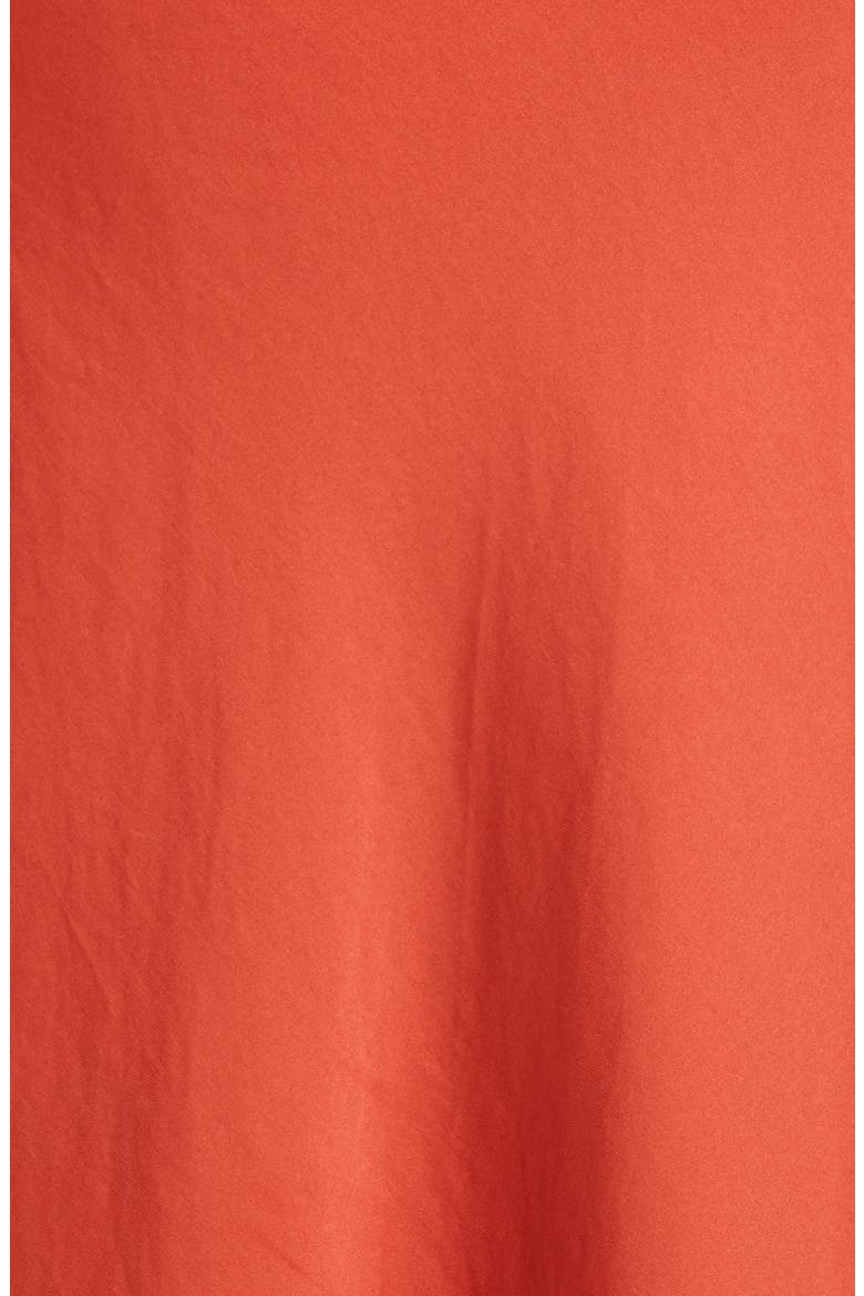 Tie Neck Satin Dress, Alternate, color, CARNELIAN