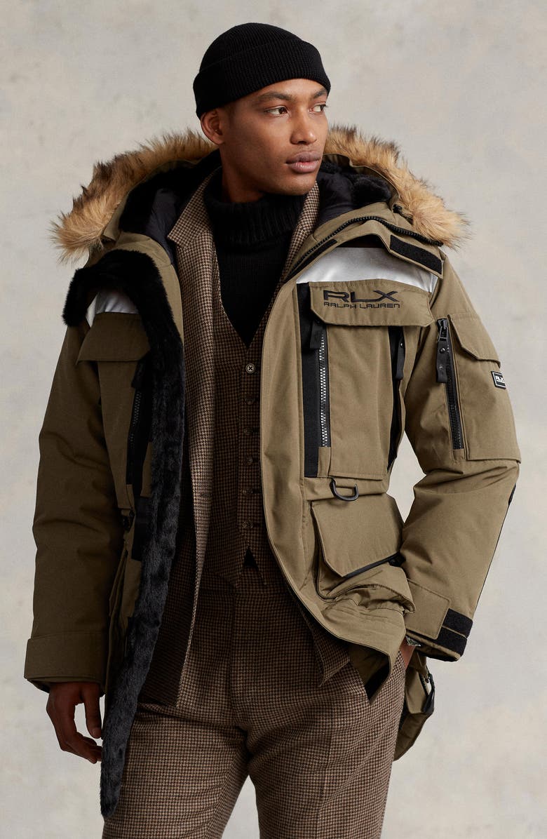 Polo Ralph Lauren Arctic Faux Fur Trim Hooded Tech Taffeta Parka, Alternate, color, 
