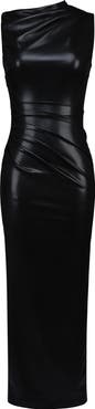 HOUSE OF CB Maya Buttery Faux Leather Gown