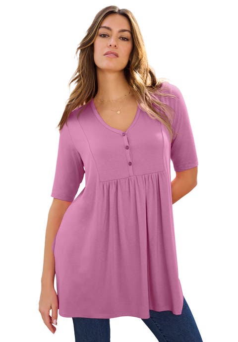 Plus Size Henley Swing Tunic (plus)
