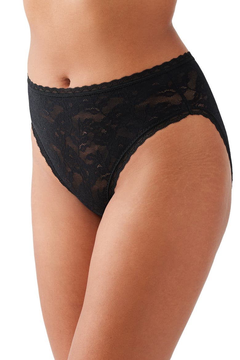 High Profile Lace High Cut Briefs, Alternate, color, BLACK