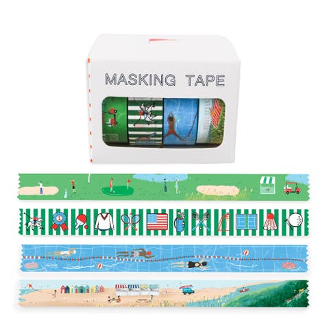 Summer Club Everyday Masking Tape - 4ct Rolls, Assorted
