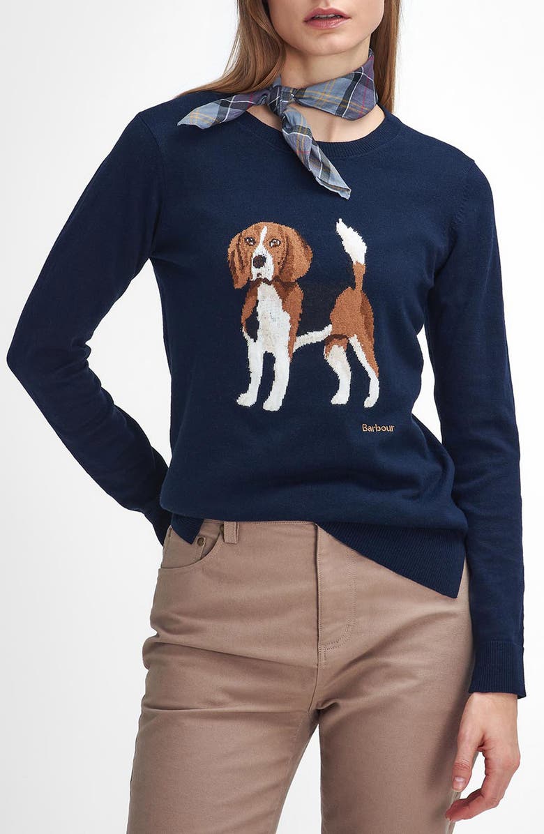 Barbour Fareham Beagle Cotton & Cashmere Sweater, Main, color, 