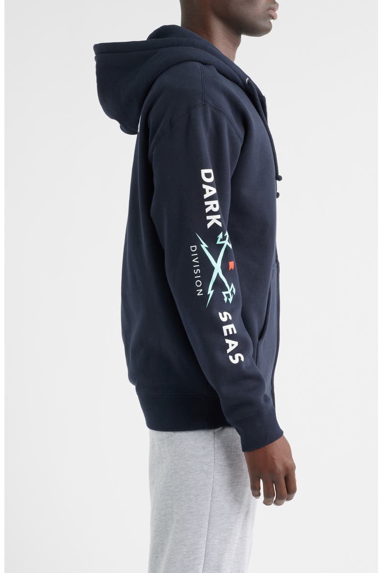 Headmaster III Zip Fleece Hoodie, Alternate, color, NAVY