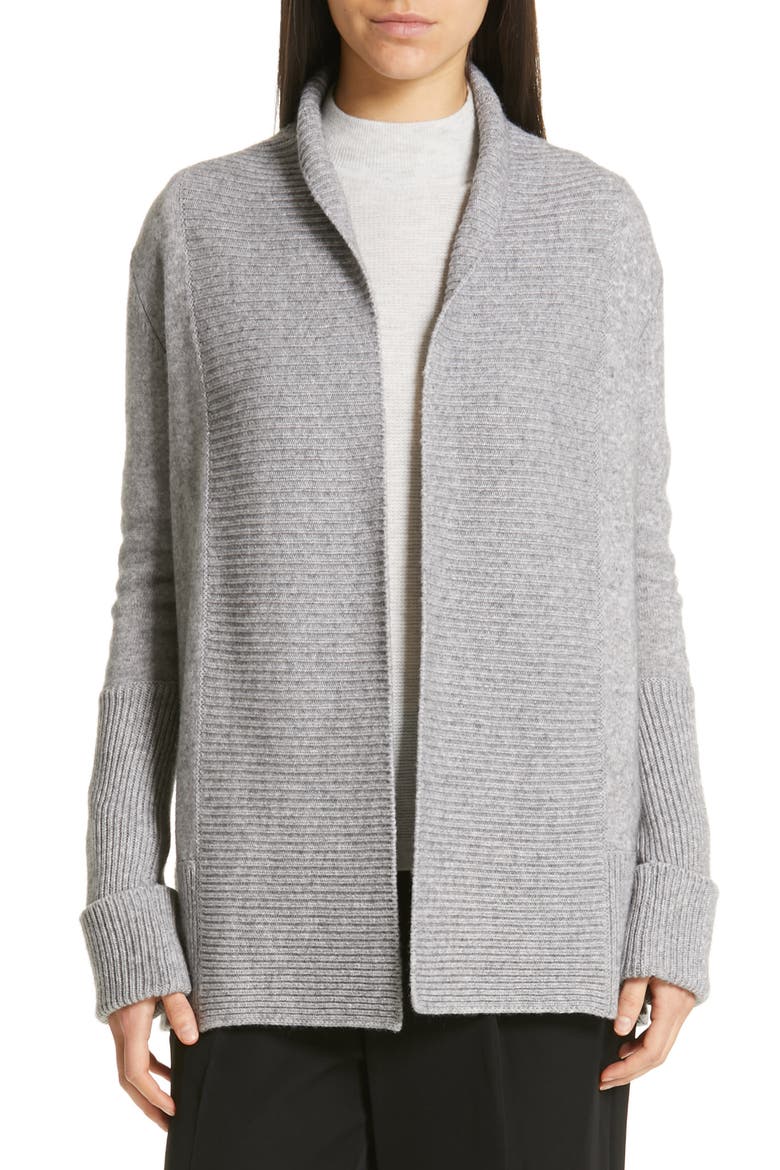 Wool & Cashmere Cardigan, Main, color, H STEEL