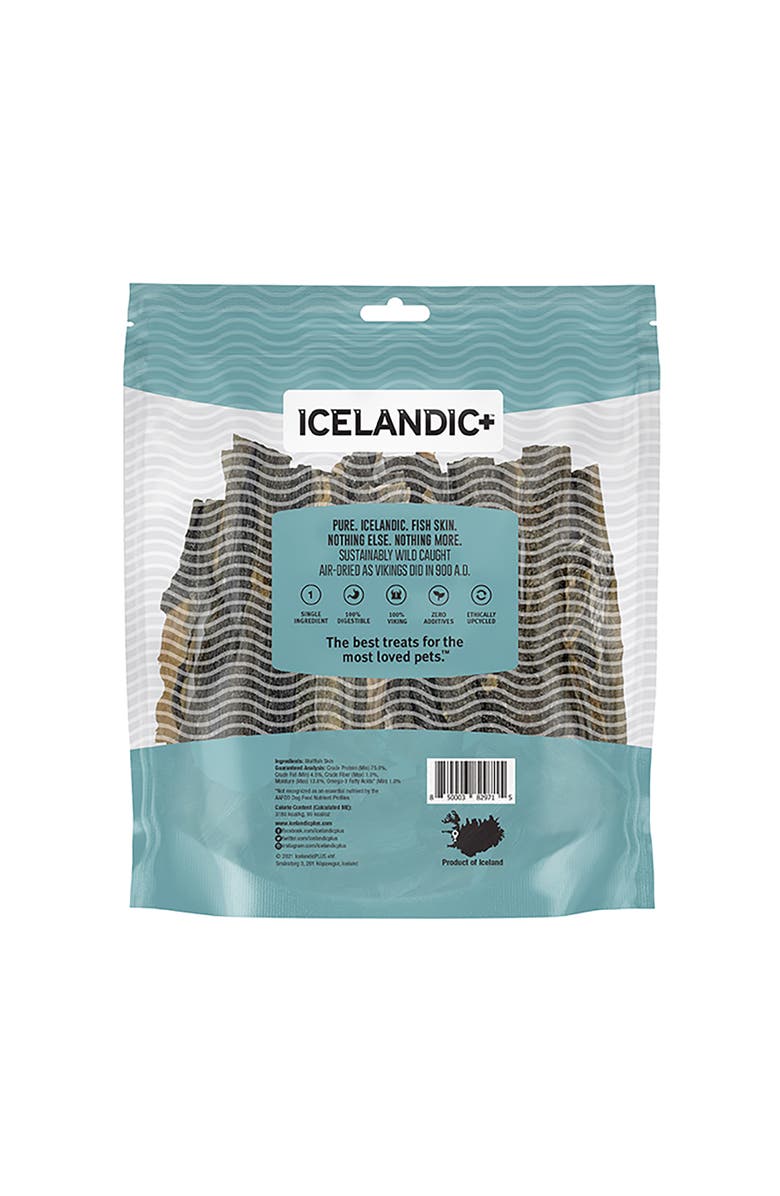 ICELANDIC+ Wolffish Skin Dog Treat 9Oz, Alternate, color, Multicolored