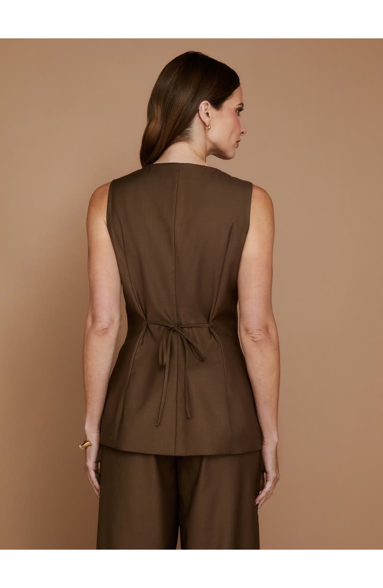 Six Stories Tailored Waistcoat, Alternate, color, Chocolate