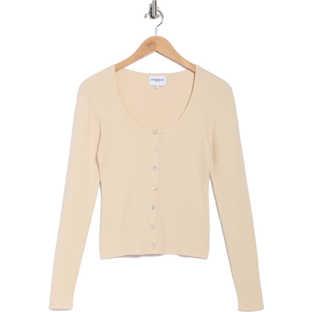 Frnch Ainoa Button-up Sweater In Neutral