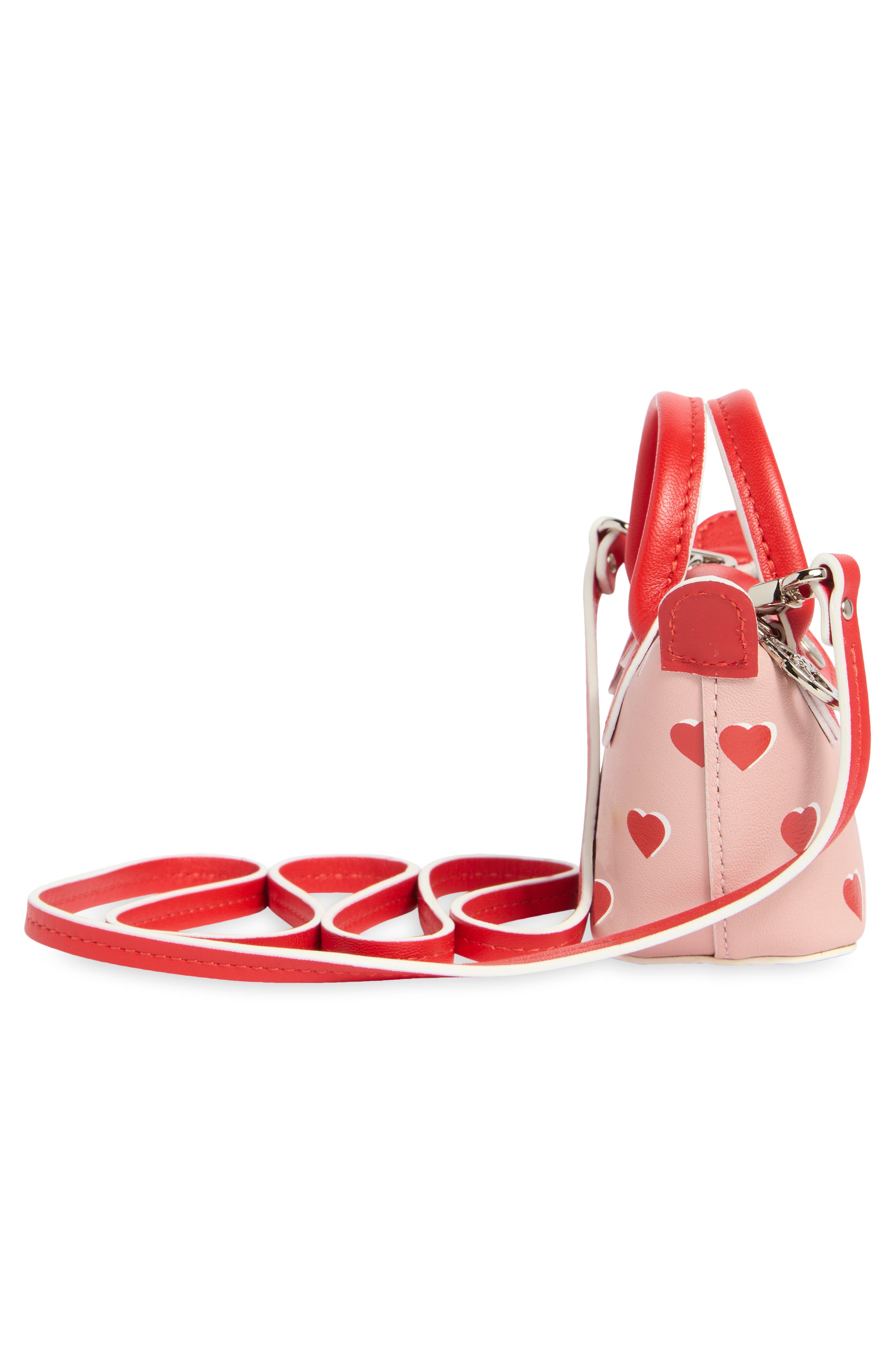 Longchamp Heart Print Nano Crossbody Bag, Alternate, color, 