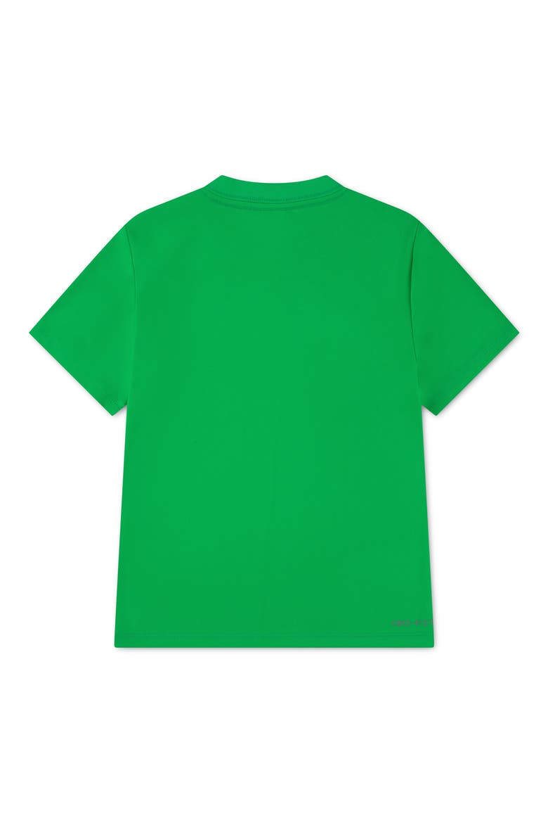 Kids' End Zone Dance Dri-FIT Graphic Performance T-Shirt, Alternate, color, GREEN