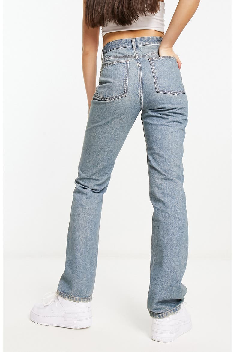 '90s Straight Leg Jeans, Alternate, color, MID BLUE