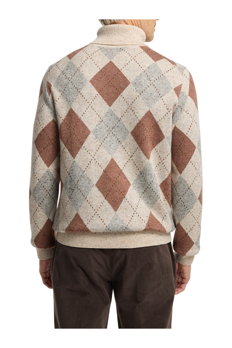 Donegal Turtleneck Sweater, Alternate, color, Ivory Multi