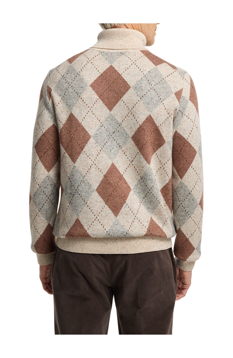 Paul Fredrick Donegal Turtleneck Sweater, Alternate, color, Ivory Multi
