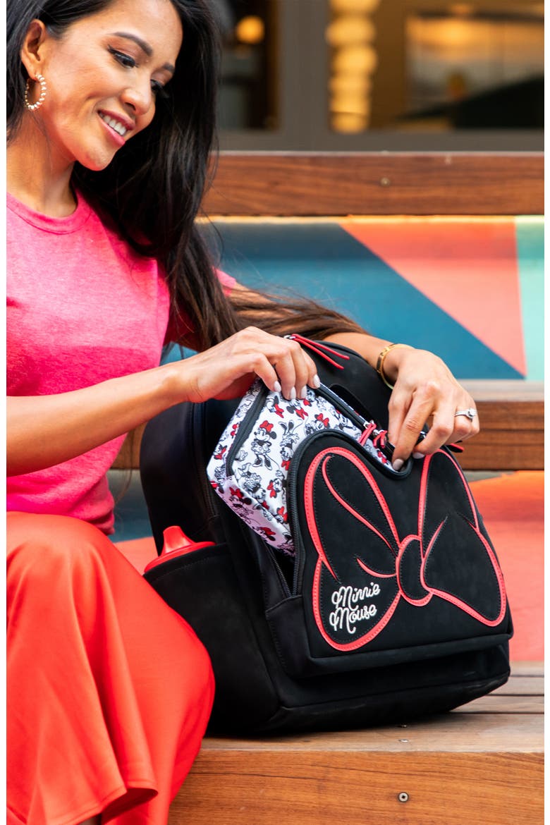 District Signature Minnie Backpack Diaper Bag, Alternate, color, MINNIE MOUSE LEATHERETTE