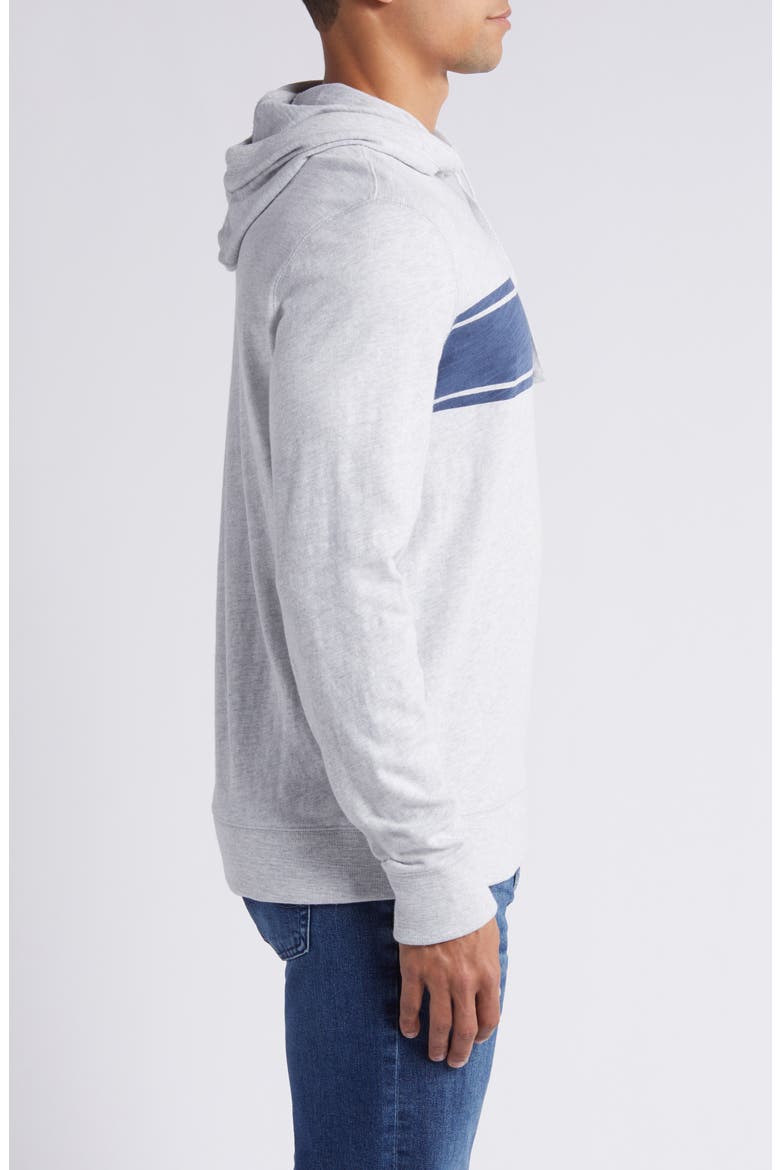Sunwashed Organic Cotton Slub Hoodie, Alternate, color, LIGHT GREY HEATHER SURF STRIPE