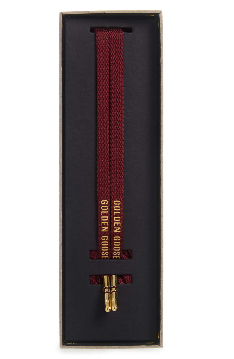 Golden Goose Logo Shoelaces, Main, color, 