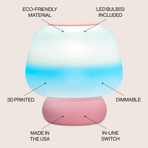 JONATHAN Y JONATHAN Y PORTOBELLO MODERN CLASSIC PLANT-BASED LED 3D PRINTED MUSHROOM TABLE LAMP, DIMMABLE