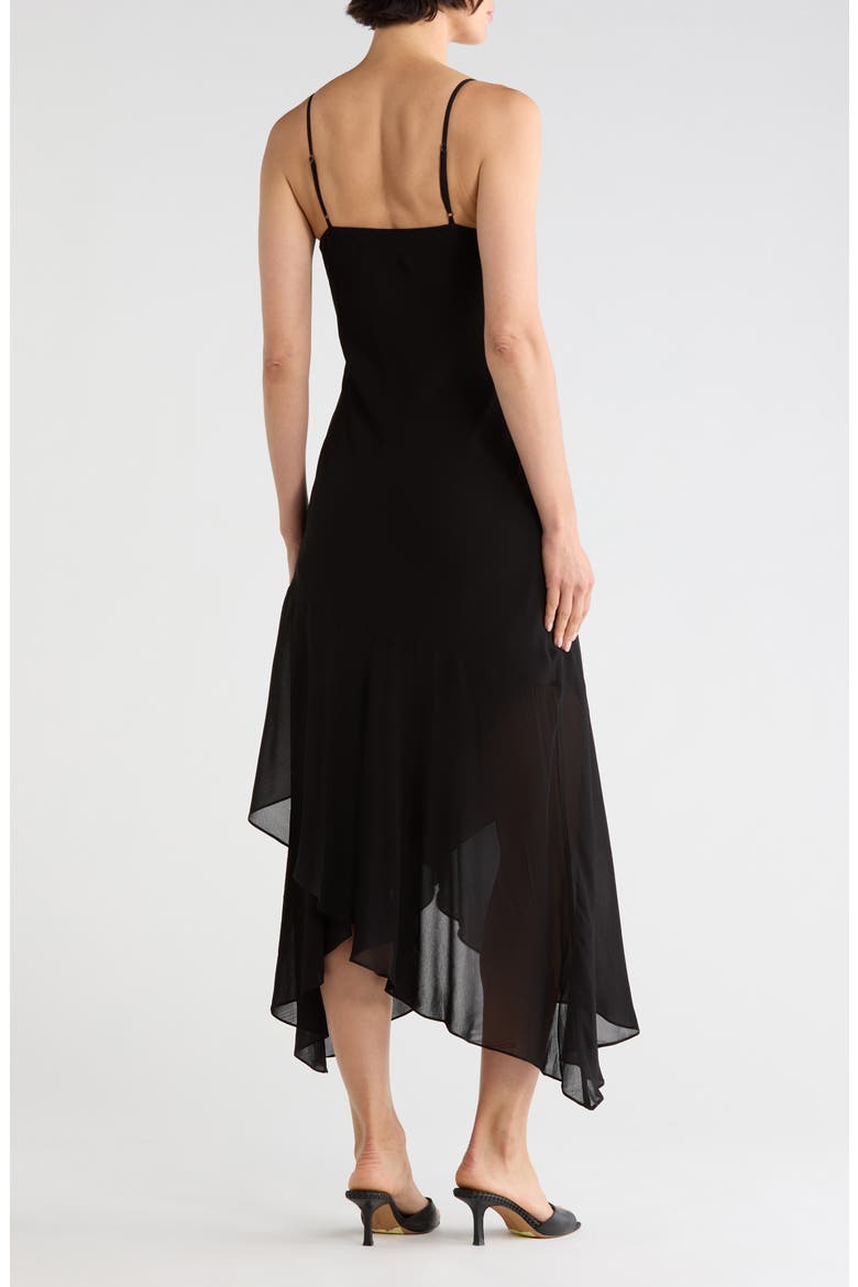 Sunniva Tiered Midi Dress, Alternate, color, BLACK