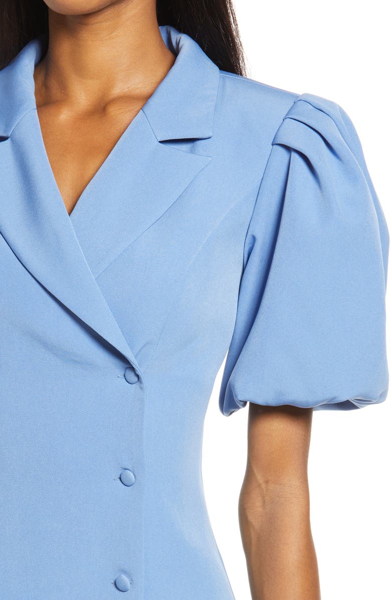 Chi Chi London Puff Sleeve Blazer Dress, Alternate, color, 