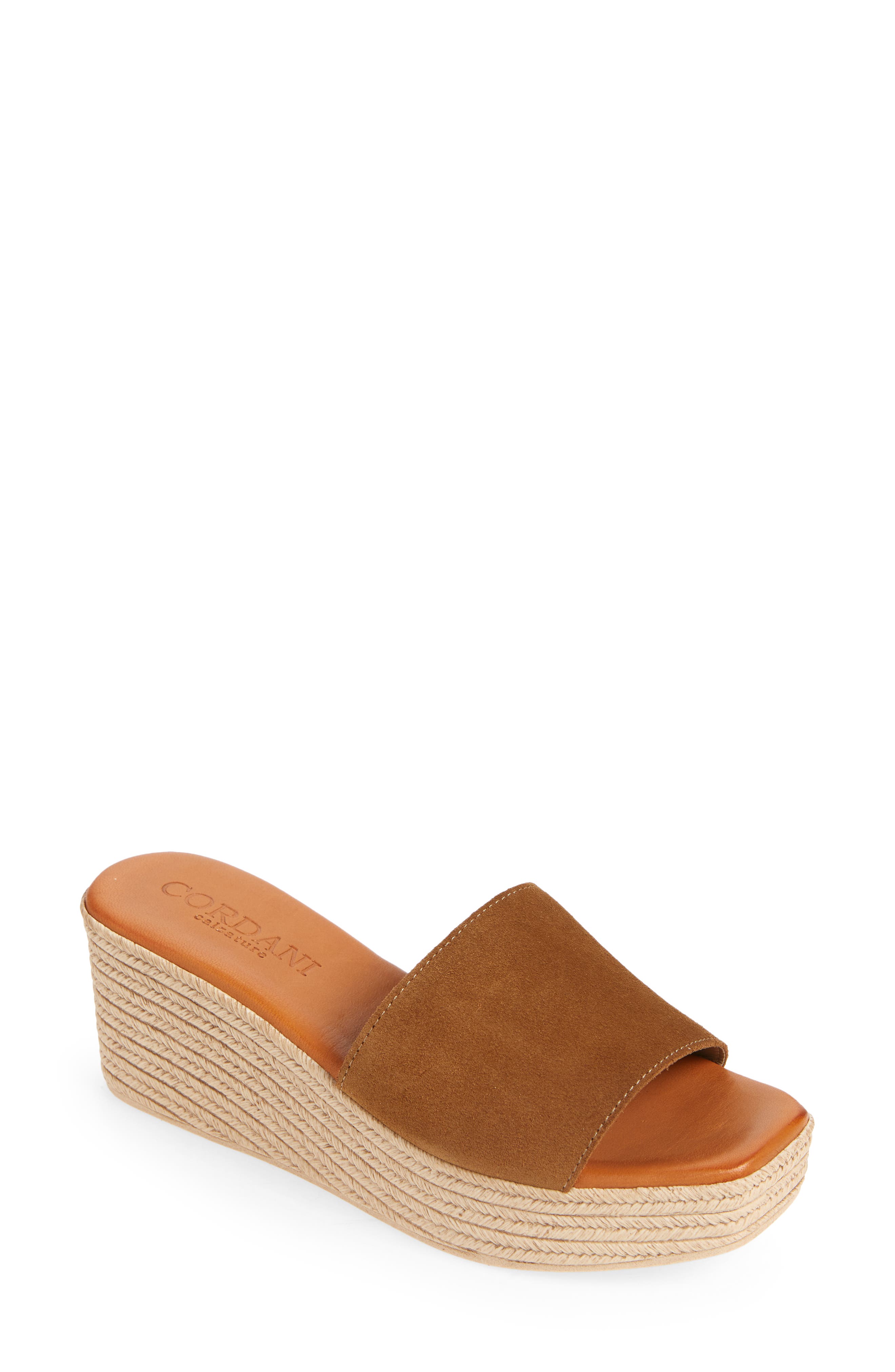 Bibi Espadrille Wedge Slide Sandal, Main, color, CUERO SUEDE