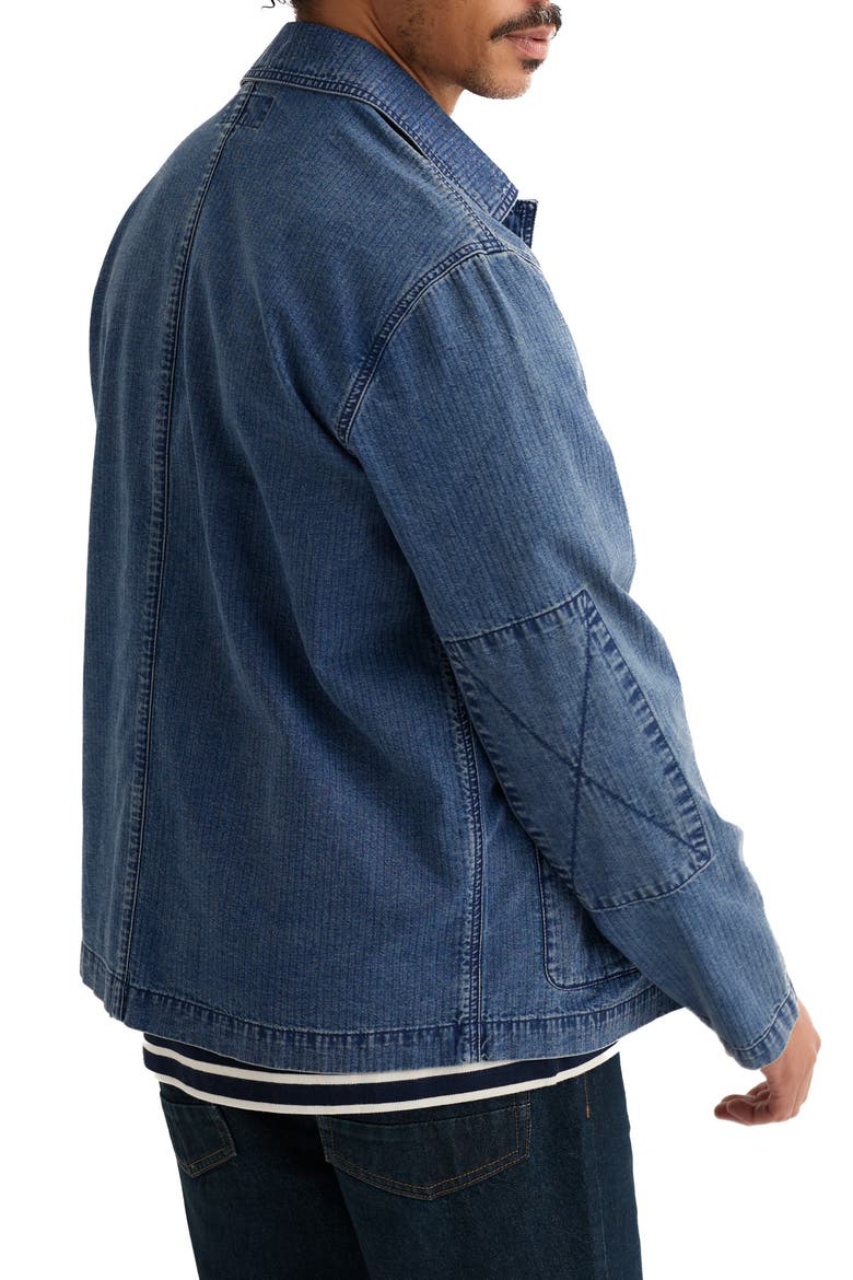 Tin Stream Denim Work Jacket, Alternate, color, DARK MID INDIGO WASH