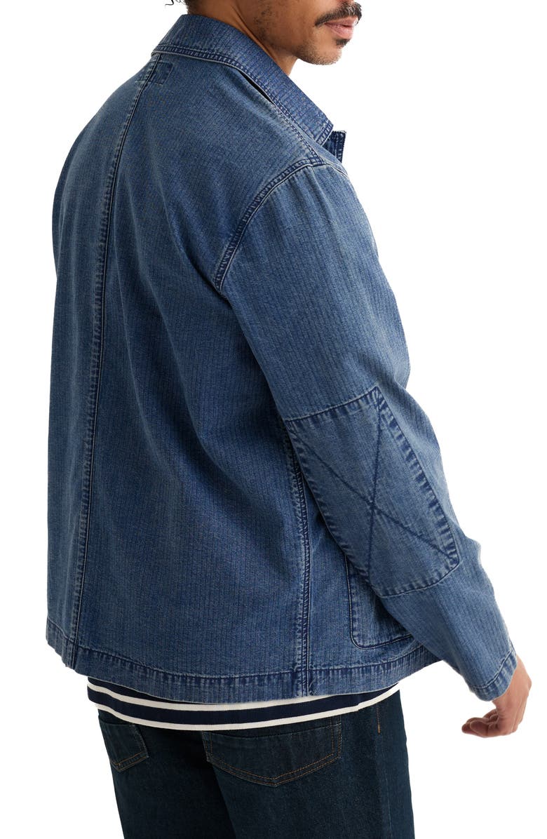 Seasalt Cornwall Tin Stream Denim Work Jacket, Alternate, color, Dark Mid Indigo Wash