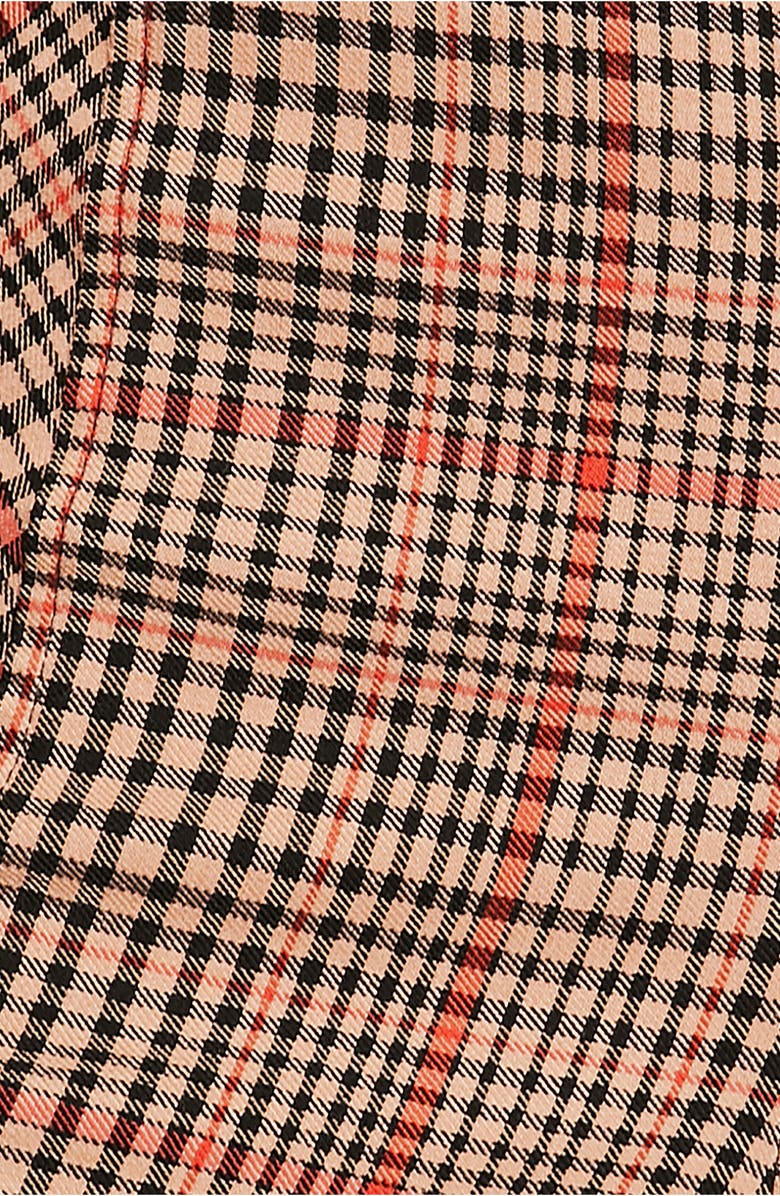 Free People Flyin High Plaid Crop Skinny Pants, Alternate, color, Black