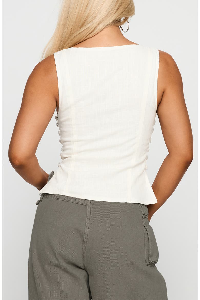 Escaper Button Top, Alternate, color, WHITE