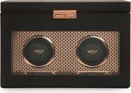 WOLF Axis Double Watch Winder with Storage