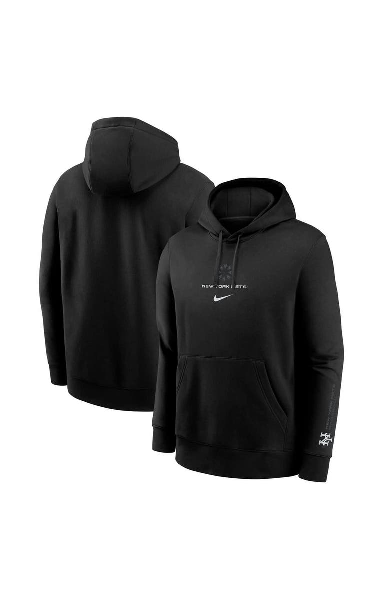 Nike Men's Nike  Black New York Mets  Lights Out Club Fleece Pullover Hoodie, Alternate, color, Black