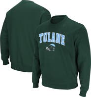 COLOSSEUM Men's Colosseum Green Tulane Green Wave Arch & Logo Tackle Twill Pullover Sweatshirt