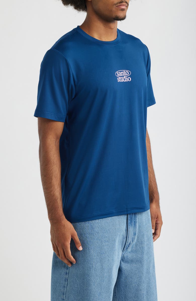 SANTO STUDIO Waiting Tech Graphic T-Shirt, Alternate, color, Navy