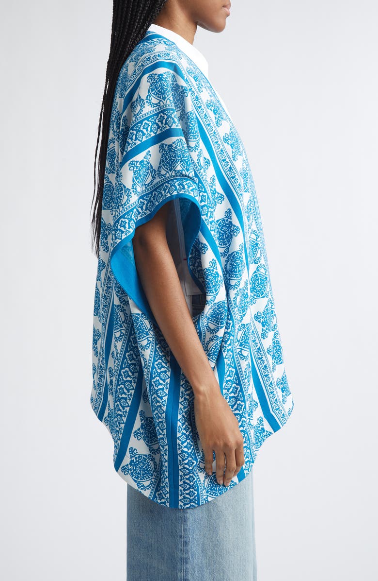 Etro Border Print Beach Cover-Up, Alternate, color, Print On White Base