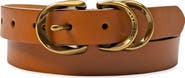 Cole Haan Triple Buckle Leather Belt