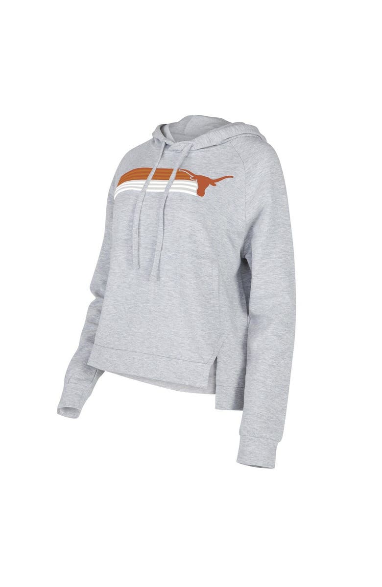 CONCEPTS SPORT Women's Concepts Sport Gray Texas Longhorns Cedar Tri-Blend Raglan Pullover Hoodie, Main, color, Gray