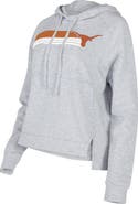 CONCEPTS SPORT Women's Concepts Sport Gray Texas Longhorns Cedar Tri-Blend Raglan Pullover Hoodie