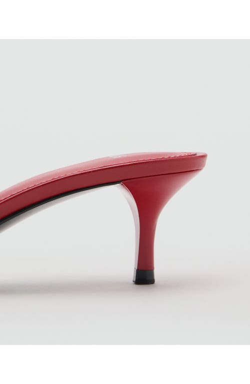 Mango Bow Strap Sandal In Red