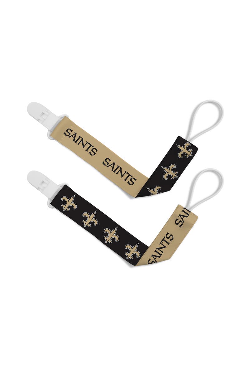 New Orleans Saints Pacifier Clip 2-Pack, Main, color, Multicolor
