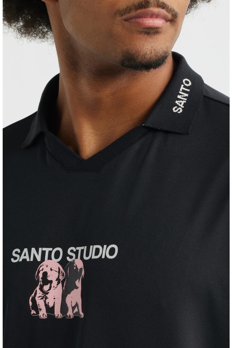 Thugs Need Hugs Polo, Alternate, color, BLACK