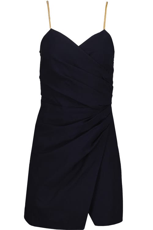 Bishop + Young Malone Faux Wrap Dress In Blue